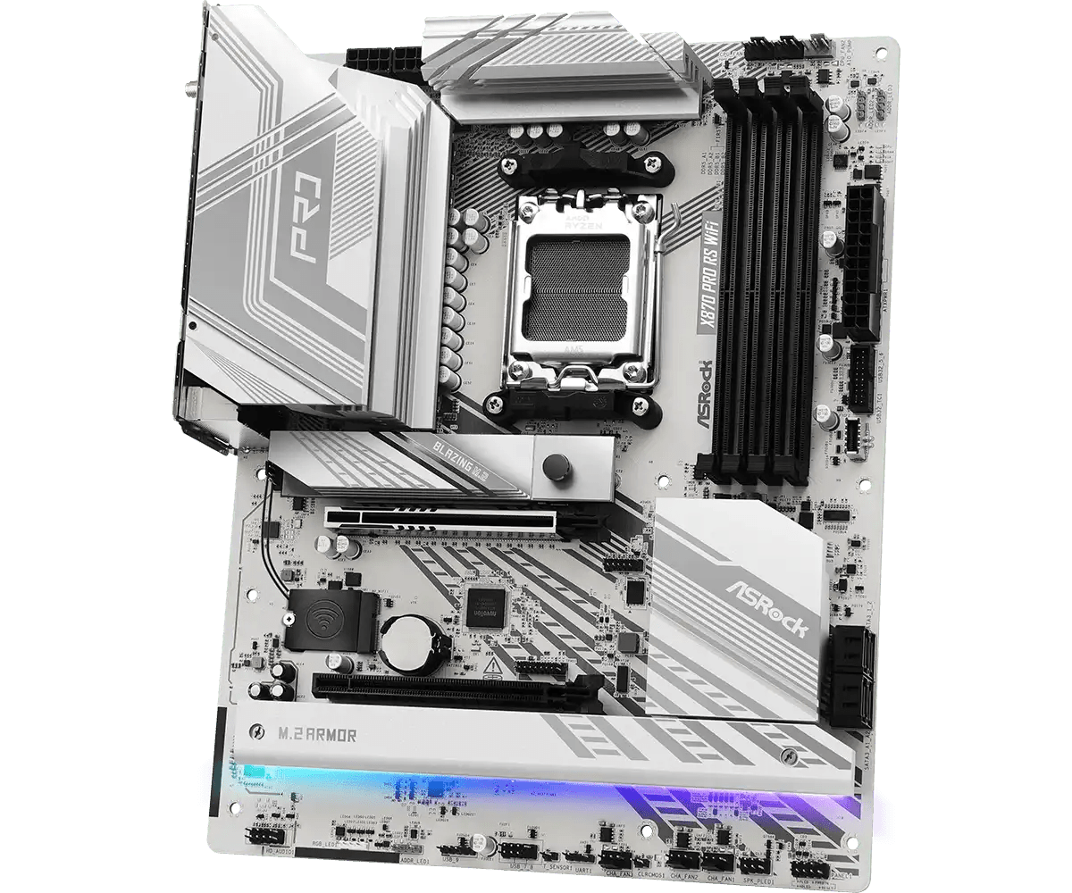 ASRock X870 Pro RS WiFi AMD AM5 Socket Gaming Motherboard | 90 - MXBQ00 - A0UAYZ - 4710483949333 - Vektra Computers LLC ASRock X870 Pro RS WiFi AMD AM5 Socket Gaming Motherboard | 90 - MXBQ00 - A0UAYZ - 4710483949333 - Vektra Computers LLC